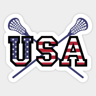 Lacrosse USA American Flag Sticker